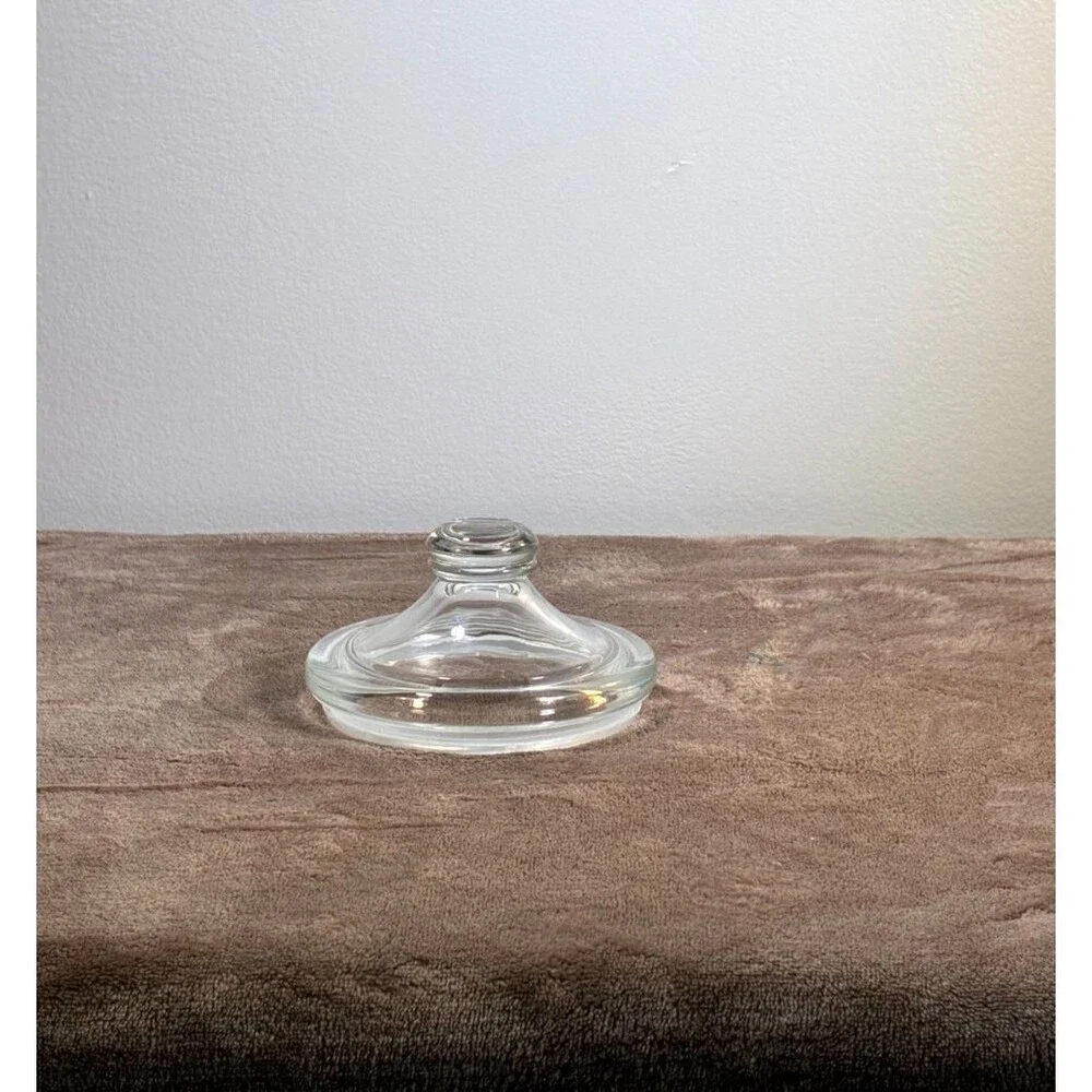 Clear Glass Apothecary Jar w/ Lid Candy Cookie Vanity Storage Canister 7